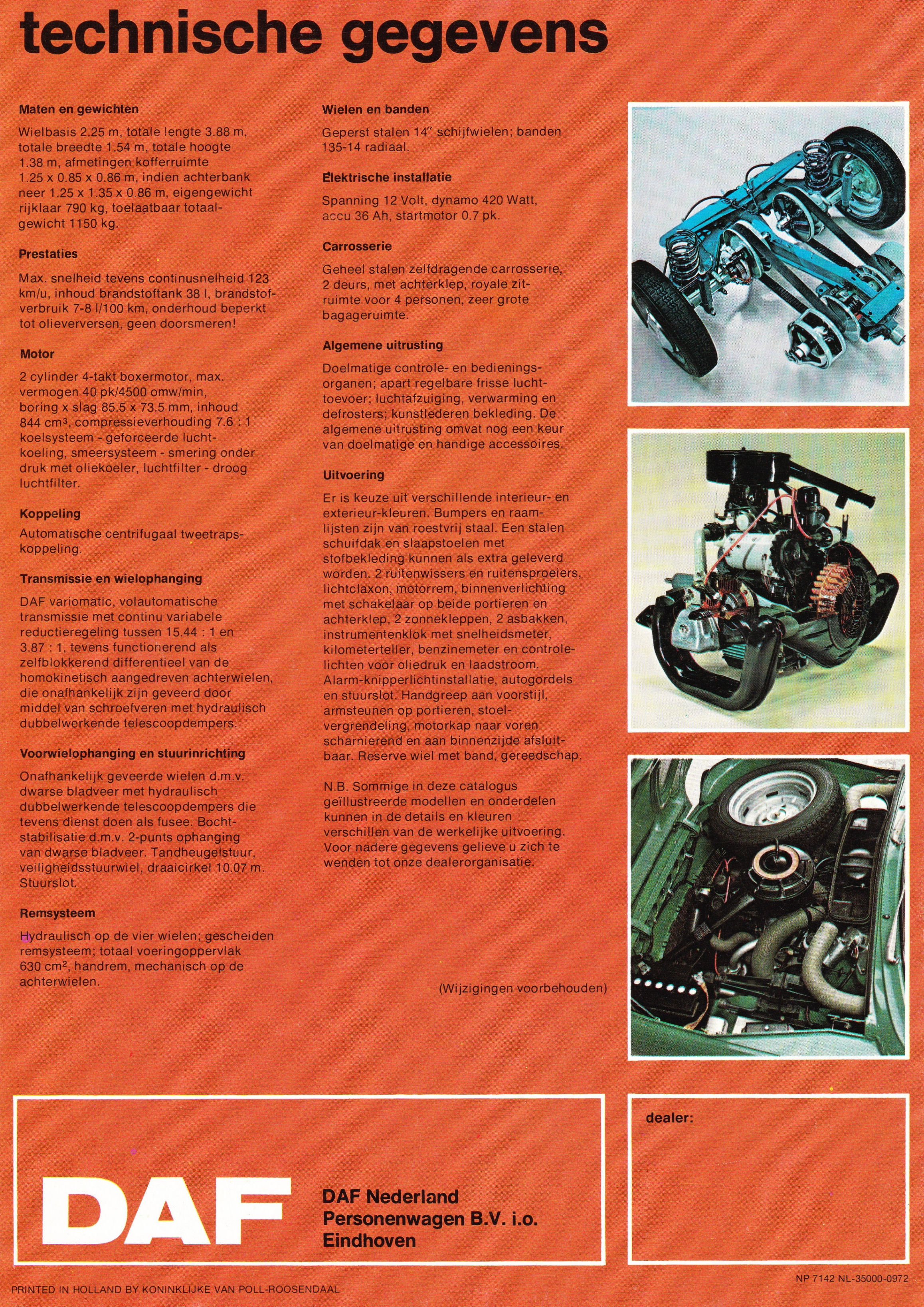 1972 Daf 44 Station Brochure